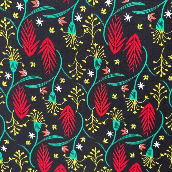 LulaRoe Womens Perfect T Shirt LOT of 2 Size L Floral Geo Print Black Red NEW - Picture 3 of 14